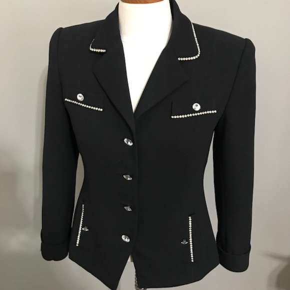 Cache Jackets & Blazers - Cache Black Jeweled Jacket Size 2